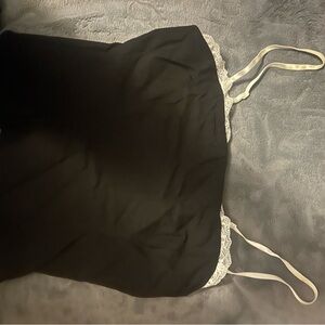 Wild Fable Black Chemise with White Lace Trim